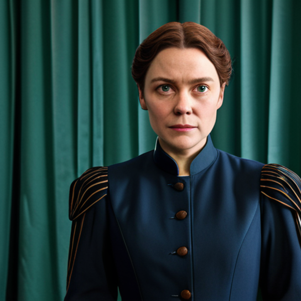 **

"A professional actress with a determined expression, fully clothed in a modest theatrical costume, standing backstage at a grand theater, safe for work, appropriate content, natural pose, perfect anatomy, well-formed hands, high resolution, professional."

**
