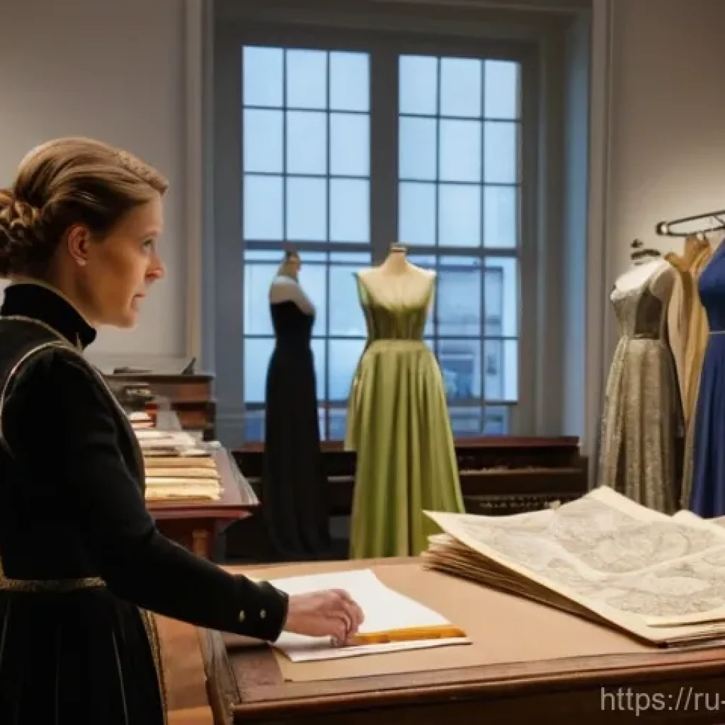 뮤지컬 배우와 의상 디자이너의 협력 - **"The Vision's Genesis: A Costume Designer's Studio"**
    A detailed scene inside a bustling costu...